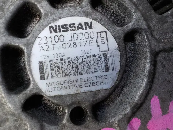 Nissan Qashqai I J10 2.0 Vaihtovirtageneraattori 23100-JD200 image 7