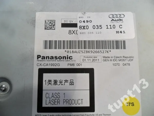 Audi CD-wisselaar OEM 8X0035110C - Gebruikt image 3