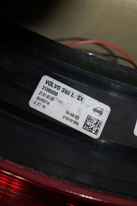 VOLVO S60 Lámpara Trasera Izquierda 31395930 image 2