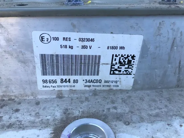 OEM 9865684480 Akku 81Ah 350V Peugeotille image 10