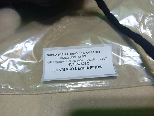 Skoda OE 6V1857507C Vasemmanpuoleinen Peili image 4