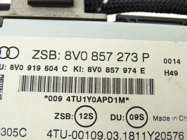 Audi A3 S3 8V Navigationsskärm OEM 8V0857273P image 5