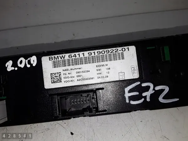 BMW klimatkontrollmodul OEM 6411919092201 - Begagnad image 5