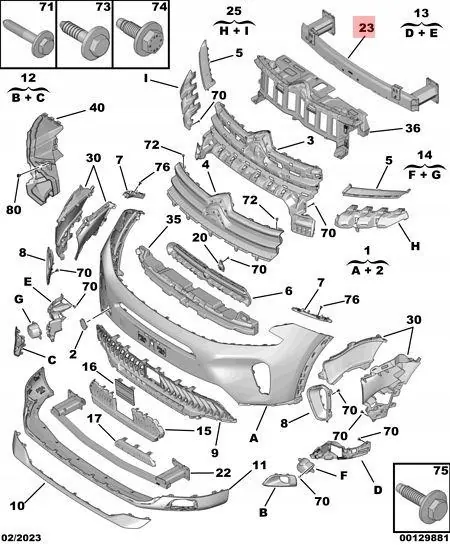CITROEN C5 AIRCROSS Trave Paraurti Anteriore OEM image 2