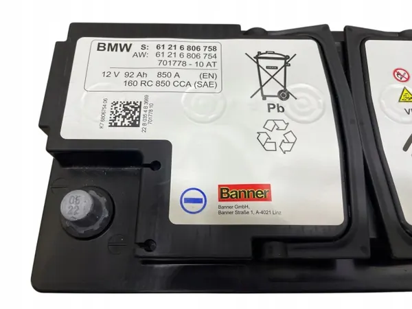 Batterie AGM OEM 6806758 92Ah 850A pour BMW image 3