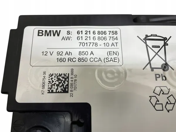 Batterie AGM OEM 6806758 92Ah 850A pour BMW image 5