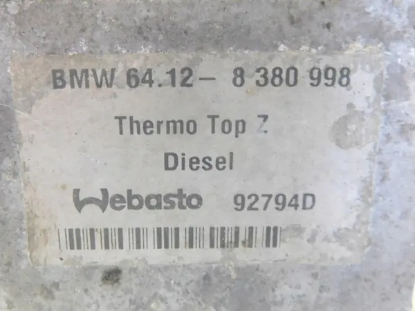 BMW X5 E53 3.0D M57 2002 Webasto Standkachel 8380998 image 4