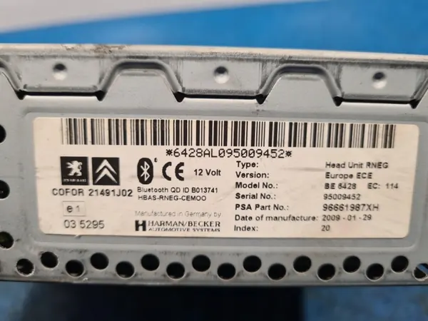 Radio & Navigation Peugeot 308 OEM 96661987XH image 8