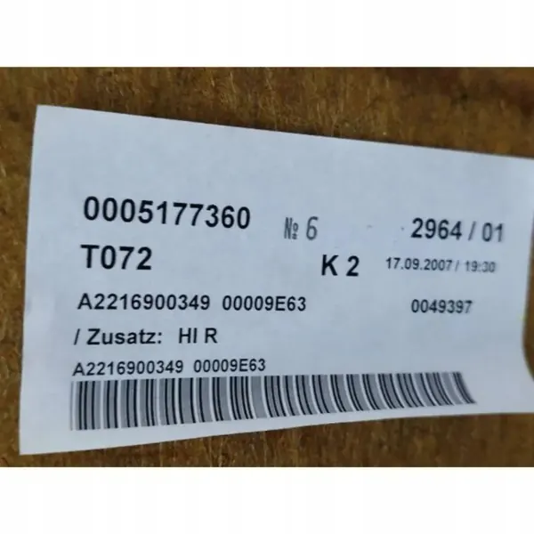 Étagre de coffre Mercedes-Benz S W221 OEM A2216900349 image 8
