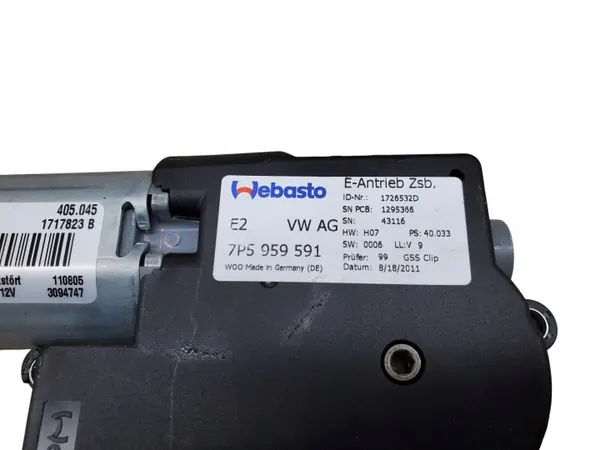 Motor de teto solar OEM 7P5959591 para Audi A7 image 4