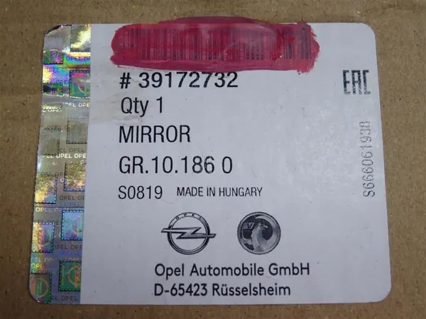 OEM 39172732 Rechts Außenspiegelglas für Opel Astra V K image 5