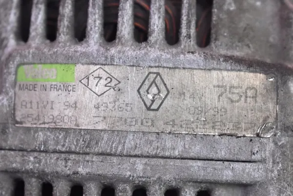 Vaihtovirtageneraattori Renault Kangoo 1.4 8V 75A 1998-2003 7700422237 image 7