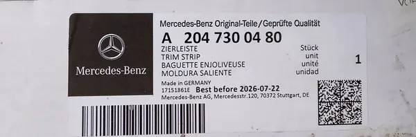 Mercedes Benz GLK X204 Rivestimento Porta Posteriore Destro Cromato image 2