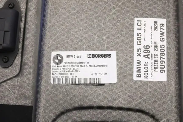 Alfombra de suelo OEM 5A0B6D4 para BMW X5 G05 LCI image 5