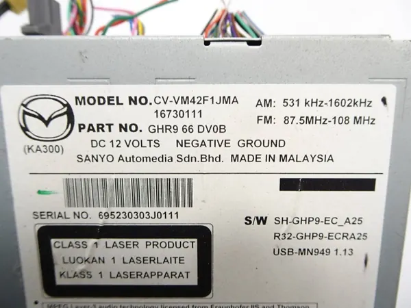 Rádio CD Mazda 6 GJ usado OEM CVVM421JMA image 8