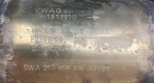 Catalizador OEM 5WA131723C 5WA131701D VW SKODA AUDI image 6