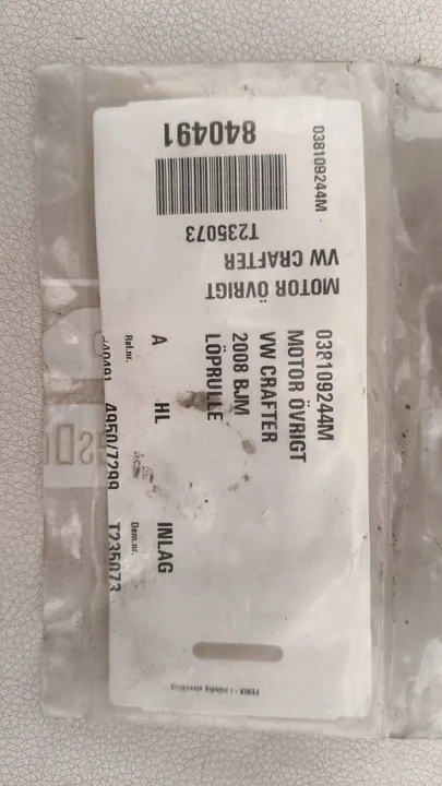 Volkswagen VW Vaihtovirtapumpun Kiristin OEM 038109244M image 3