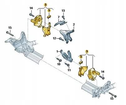Conjunto de soporte de motor A4 A5 Q5 OE 8R0198381B image 2