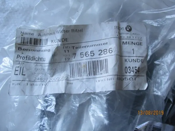 Junta BMW OEM 7565286 - Pieza original usada image 2