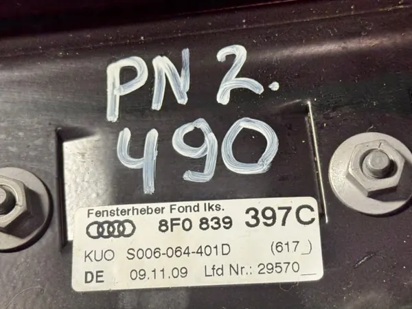 OEM 8F0839397C Régulateur Vitre Arrière Gauche Audi A5 image 3