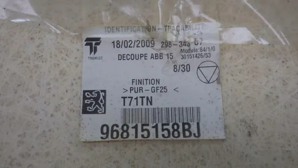 OEM 96815158BJ Kattoverho Peugeot 308 I T7:lle image 10