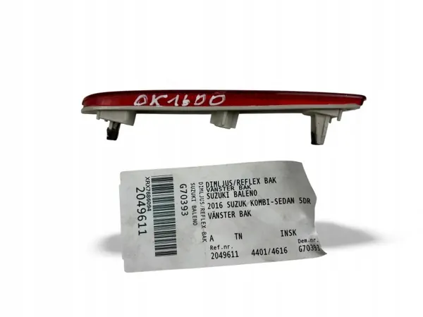 Refletor traseiro direito para-choques Suzuki Baleno OEM A91762 image 3