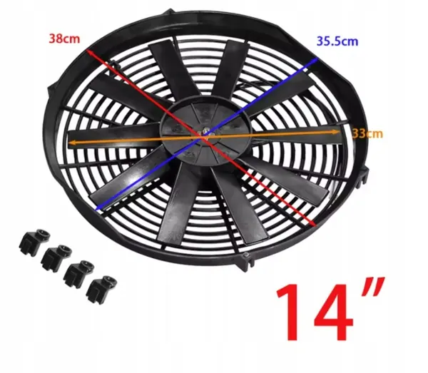 Universal 24V 14" Axiallüfter 380mm saugend image 4