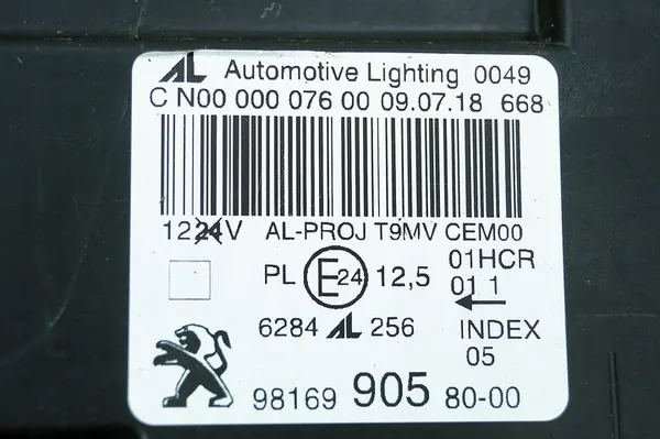 Rechter Voorlicht Peugeot 308 II T9 Lift LED EU 9816990580 image 8