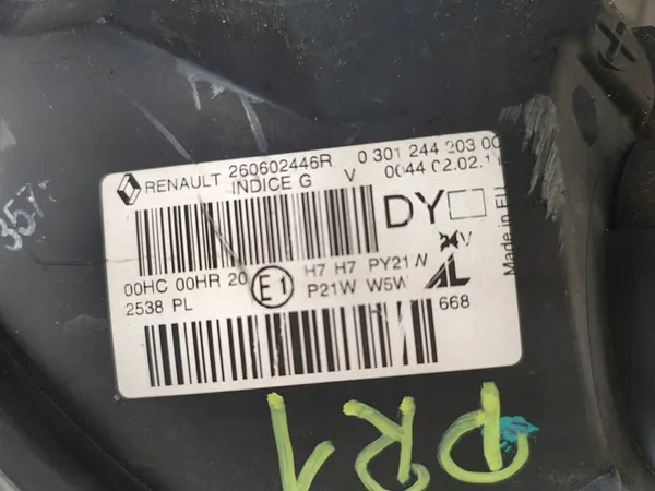 Vasen Ajovalot Renault Megane III 260602446R image 10
