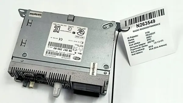 Radio OEM 9806729580 voor Peugeot 2008 I - Gebruikt image 2