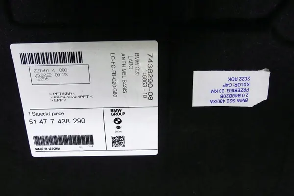 BMW 7438290 Kofferbakmat voor 4-serie G22 M-Pakket image 4