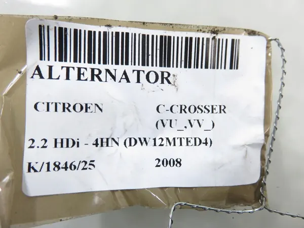 Vaihtovirtageneraattori Citroën C-Crosser 9662731680 image 7