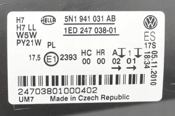 Farol esquerdo VW Tiguan I 5N1941031AB image 7