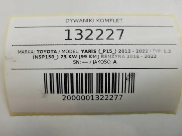 Jeu de Balais d'Essuie-Glace OEM AUST132227 Toyota Yaris III image 8