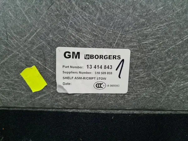 OEM 13414843 Tapis de Plancher de Coffre Opel Meriva B image 5