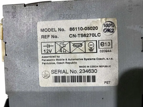 Toyota Avensis T25 displayscherm OEM 86110-05020 image 4