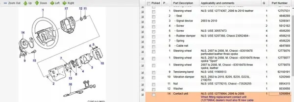 Anel de Direção Saab 9-5 1.9L image 6
