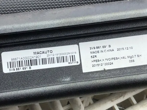 OEM 3V9861691B Achterste Rolscherm van Gaas image 6