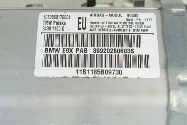 OEM 34081150 Passagerarairbag för BMW E92 Coupé image 4