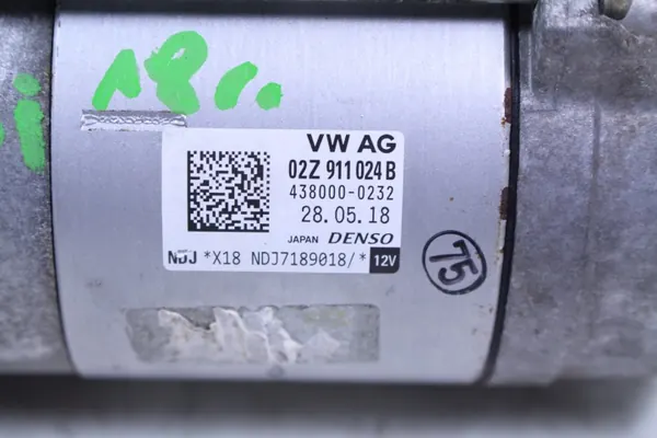 Startmotor VW Touran 2017 1.6 TDI OEM 02Z911024B image 3