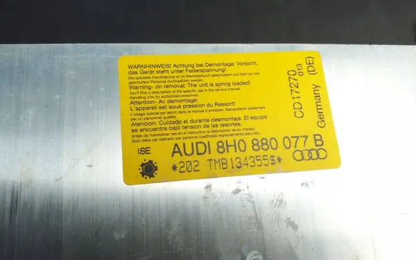 OEM 8H0880077B Tensor Pirotécnico para Audi A4 B7 Cabrio image 5
