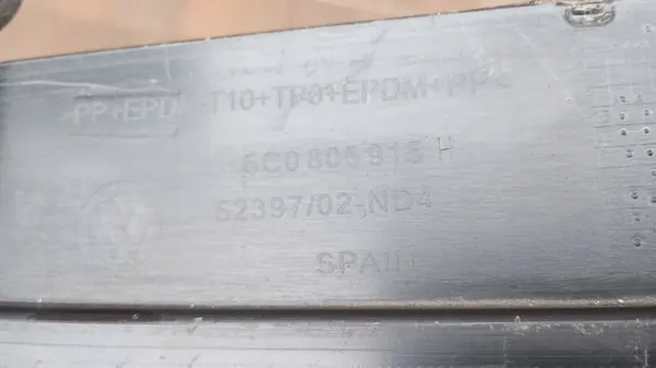 VW POLO V LIFT 2014-2017 Framskärmsspoiler 6C0805915H image 5