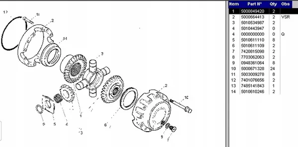 Différentiel Renault Premium Lander Kerax VOLVO FE 6x4 8x4 image 6