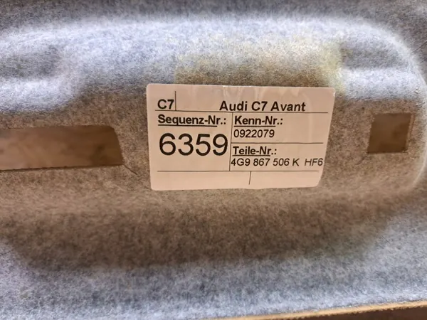 Gebrauchte Audi OE Dachhimmel 4G9867506K HF6 A6 C7 image 4