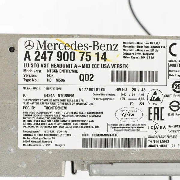 OEM A2479007514 NTG6 GPS Navigationsenhet Begagnad image 6