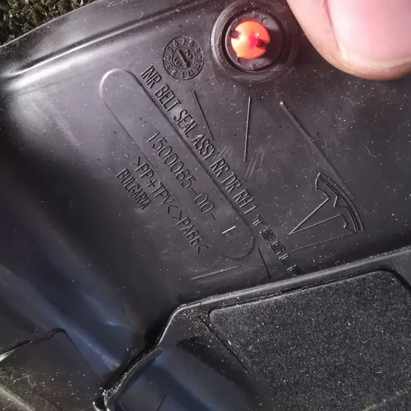 Tesla Y Dörrtätning Skrapa Höger Bak OEM 1500065-00-E image 3