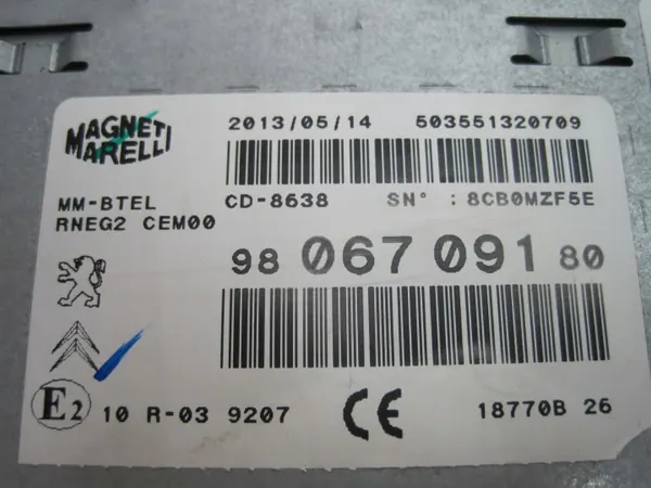 Radio Navigation Citroen DS5 OEM 9806709180 image 5