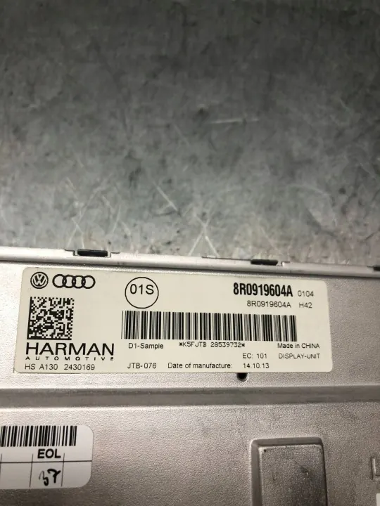 Audi A5 8T 12-15 Display OEM 8R0919604A image 8