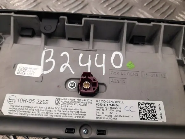 Monitor de informação BMW OE 8717540 usado image 5