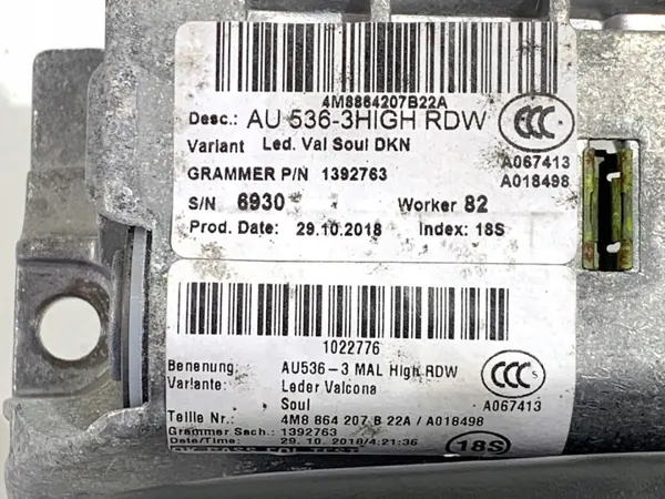 Accoudoir OEM 4M8864207B pour Audi Q8 SUV image 6